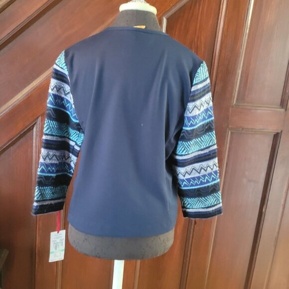 Ruby Rd. NAVAJO BLUES Womens TOP 8 NEW Shirt Jacket NWT - Picture 5 of 7